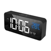 Réveil numérique LED pour chambre Horloge électronique avec thermomètre 2 alarmes Fonction Snooze Luminosité à 4 niveaux Horloges miroir Charge USB pour bureau de chevet