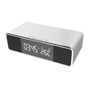 Réveil numérique pour chambre Horloge électronique avec charge sans fil 5W pour casque de téléphone Thermomètre Affichage de la température 3 alarmes 12/24H LED Écran miroir Charge USB pour chambre Bureau Bureau
