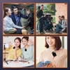 Rzosom Wireless Microphone System Transmitters Receiver Clip-on Microphone for Network Teaching Outdoor Vlog Recording Interview
