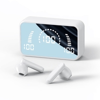 S20 Potable Miroir Surface Casque Batterie Affichage Écouteurs BT Écouteurs 5.2 Casque Sans Fil Sports Écouteurs avec Boîte de Charge