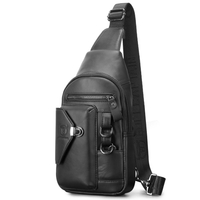Sac à bandoulière en cuir pour homme avec support pour téléphone portable Sac à bandoulière étanche pour la randonnée,  le cyclisme,  l