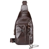 Sac à bandoulière en cuir pour homme avec support pour téléphone portable Sac à bandoulière étanche pour la randonnée,  le cyclisme,  l
