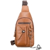 Sac à bandoulière en cuir pour homme avec support pour téléphone portable Sac à bandoulière étanche pour la randonnée,  le cyclisme,  l