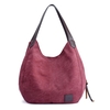 Sac à bandoulière en toile pour femme Sac à main multi-poches Vintage Totes Hobo Bags