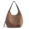 Sac à bandoulière en toile pour femme Sac à main multi-poches Vintage Totes Hobo Bags