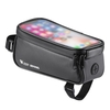Sac à bicyclette 1L Cadre de vélo Sac à tube avant Écran tactile Sac à téléphone mobile Sac à double fermeture éclair Sac à vélo Accessoires de vélo de route