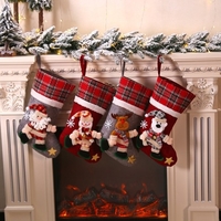 Sac cadeau chaussettes de poupée de Noël （Grande taille）