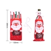 Sac de bouteille de vin de style de Noël avec Père Noël / Bonhomme de neige / Elk Imprimé Motif Bouteille de Champagne Couvre-bouteille de vin Fournitures de décorations de Noël