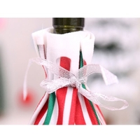 Sac de bouteille de vin de style de Noël avec Père Noël / Bonhomme de neige / Elk Imprimé Motif Bouteille de Champagne Couvre-bouteille de vin Fournitures de décorations de Noël