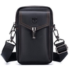Sac de ceinture en cuir pour hommes Voyage Messenger Crossbody Portefeuille de sac à main pour téléphone portable