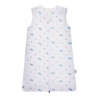 Sac de couchage pour bébé 100% coton Sac de couchage pour bébé doux et respirant avec ourlet élargi Fermeture à glissière bidirectionnelle Petite taille