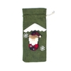 Sac de couverture de bouteille de vin de Noël Bonhomme de neige du père Noël