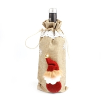 Sac de couverture de bouteille de vin de Noël Bonhomme de neige du père Noël