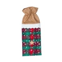 Sac de couverture de bouteille de vin de Noël Bonhomme de neige du père Noël
