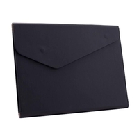 Sac de dossier A4 pochette de document en cuir PU portefeuille de papier organisateur de stockage de factures de contrat de contrat avec boucle magnétique pour fournitures scolaires de bureau