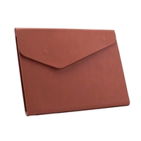 Sac de dossier A4 pochette de document en cuir PU portefeuille de papier organisateur de stockage de factures de contrat de contrat avec boucle magnétique pour fournitures scolaires de bureau