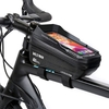 Sac de guidon de vélo à écran tactile étanche avant cadre tube supérieur pochette de vélo grande capacité vélo sac de rangement avant pour grand écran de 6, 7 pouces