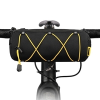 Sac de guidon de vélo sac de rangement de cylindre avant de vélo support de téléphone portable de vélo cadre avant pochette de Tube supérieur sac à bandoulière bande élastique