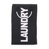 Sac de lavage pliable pratique Lavage des vêtements sales Sac à linge Sac de rangement durable avec poignée en alliage - Noir