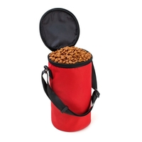 Sac de nourriture pliable avec couvercle bol portable pliant étanche pour animaux de compagnie chat chiot
