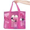 Sac de plage en maille Grand sac de douche à suspendre Trousse de toilette College Dorm Essentials Bag Portable Wash Bag Quick Dry Cosmetic Bag Shower Organizer for Beach Pool Trip Camping Shopping Traveling