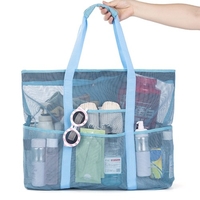 Sac de plage en maille Grand sac de douche à suspendre Trousse de toilette College Dorm Essentials Bag Portable Wash Bag Quick Dry Cosmetic Bag Shower Organizer for Beach Pool Trip Camping Shopping Traveling
