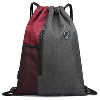 Sac de sport avec écouteurs Jack Sac à dos avec cordon de serrage