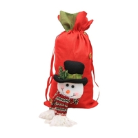 Sac fourre-tout de bonbons de Noël Bonhomme de neige Père Noël Motif de wapitis Sacs fourre-tout réutilisables Sac fourre-tout cadeau Joyeux Noël Thanksgiving Day Mariage Vacances Festivals Cadeau Sac de bonbons