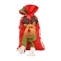 Sac fourre-tout de bonbons de Noël Bonhomme de neige Père Noël Motif de wapitis Sacs fourre-tout réutilisables Sac fourre-tout cadeau Joyeux Noël Thanksgiving Day Mariage Vacances Festivals Cadeau Sac de bonbons