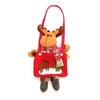 Sac fourre-tout de bonbons de Noël Xmas Santa Claus Snowman Elk Pattern Sacs fourre-tout réutilisables