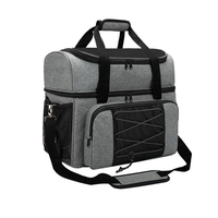 Sac fourre-tout de bowling portable avec support de balle rembourré pour Double balle et paire de chaussures de bowling
