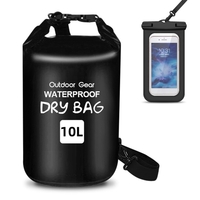 Sac étanche étanche et étui pour téléphone Roll Up Dry Sack & Phone Holder Sac seau de grande capacité pour le camping,  la natation à la dérive