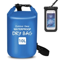 Sac étanche étanche et étui pour téléphone Roll Up Dry Sack & Phone Holder Sac seau de grande capacité pour le camping,  la natation à la dérive