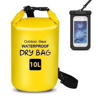 Sac étanche étanche et étui pour téléphone Roll Up Dry Sack & Phone Holder Sac seau de grande capacité pour le camping,  la natation à la dérive
