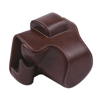 Sacoche de protection pour appareil photo en cuir PU Vintage avec remplacement de la sangle pour Canon EOS M5 M50 M50II