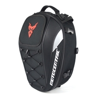 Sacoche de selle moto double usage sac à dos moto bagages casque sacs de rangement rouge