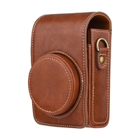 Sacoche de transport pour appareil photo portable en cuir synthétique avec remplacement de la bandoulière pour Sony RX100/RX100 II/RX100 III/RX100 IV/RX100V/RX100 VI/RX100 VII/ZV1 pour Ricoh GR2/GR3