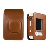 Sacoche pour appareil photo instantané de taille compacte en cuir PU avec bandoulière Compatible avec Fujifilm Fuji Instax mini LiPlay