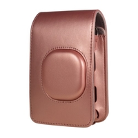 Sacoche pour appareil photo instantané de taille compacte en cuir PU avec bandoulière Compatible avec Fujifilm Fuji Instax mini LiPlay