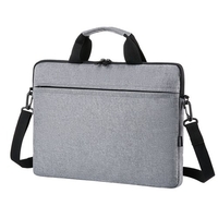 Sacoche pour ordinateur portable 13, 3 pouces Grande capacité Sac de protection pour ordinateur portable en tissu Oxford résistant aux rayures et aux éclaboussures Noir
