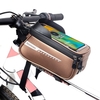Sacs de montage de téléphone de vélo étanche sac de Tube supérieur de cadre avant avec étui de support de téléphone à écran tactile sac de rangement d