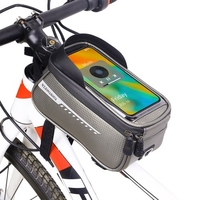 Sacs de montage de téléphone de vélo étanche sac de Tube supérieur de cadre avant avec étui de support de téléphone à écran tactile sac de rangement d