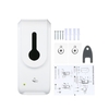 Salle de bain sans perçage Distributeur de liquide alcoolique mural Brouillard sans contact Hygiène des mains Capteur automatique Nettoyeur à main Pulvérisateur à induction Machine avec lumière UV 1000ML (piles non incluses)