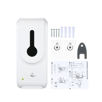 Salle de bain sans perçage Distributeur de liquide alcoolique mural Brouillard sans contact Hygiène des mains Capteur automatique Nettoyeur à main Pulvérisateur à induction Machine avec lumière UV 1000ML (piles non incluses)
