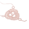Sandale nu-pieds beige coton fil Crochet pied chaîne Bracelet bracelet de cheville motifs cercles Pearl Beach