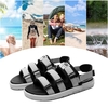 Sandales en caoutchouc antidérapantes Chaussures unisexes à conception à bout ouvert Chaussures plates confortables pour la randonnée Randonnée Mer Plage Camping