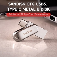 SanDisk SDDDC4 32 Go OTG USB3.1 Type-C Métal U Disque Type-C/Type-A Rotatif Double Port USB Flash Drive jusqu