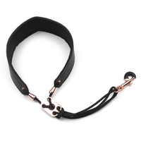 Sangle de cou pour saxophone réglable Sangle en cuir en cuir Sangle en métal pour clarinette ténor / soprano / saxophone alto