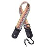 Sangle réglable ukulélé en coton doux arc-en-ciel tissé ceinture d