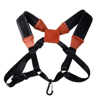 Sangle Saxophone Bandoulière Sax Sangle Rembourrée Réglable en Cuir pour Saxophone Soprano Alto Baryton